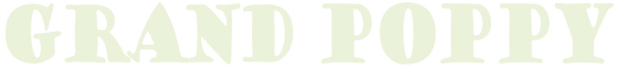 Orange 'GRAND POPPY' logo on a white background