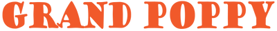 Orange 'GRAND POPPY' logo on a white background